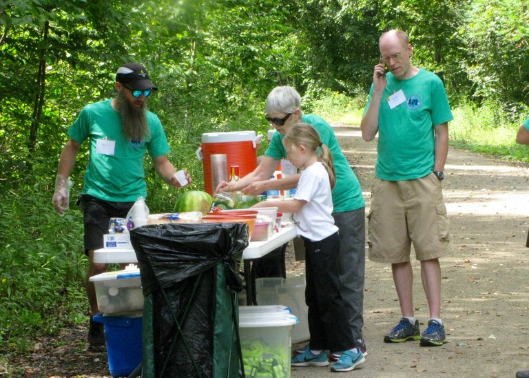 Volunteers working a checkpoint at the Baker Trail Ultra Challenge Working Checkpoint 2 (formatted) - 1.jpg